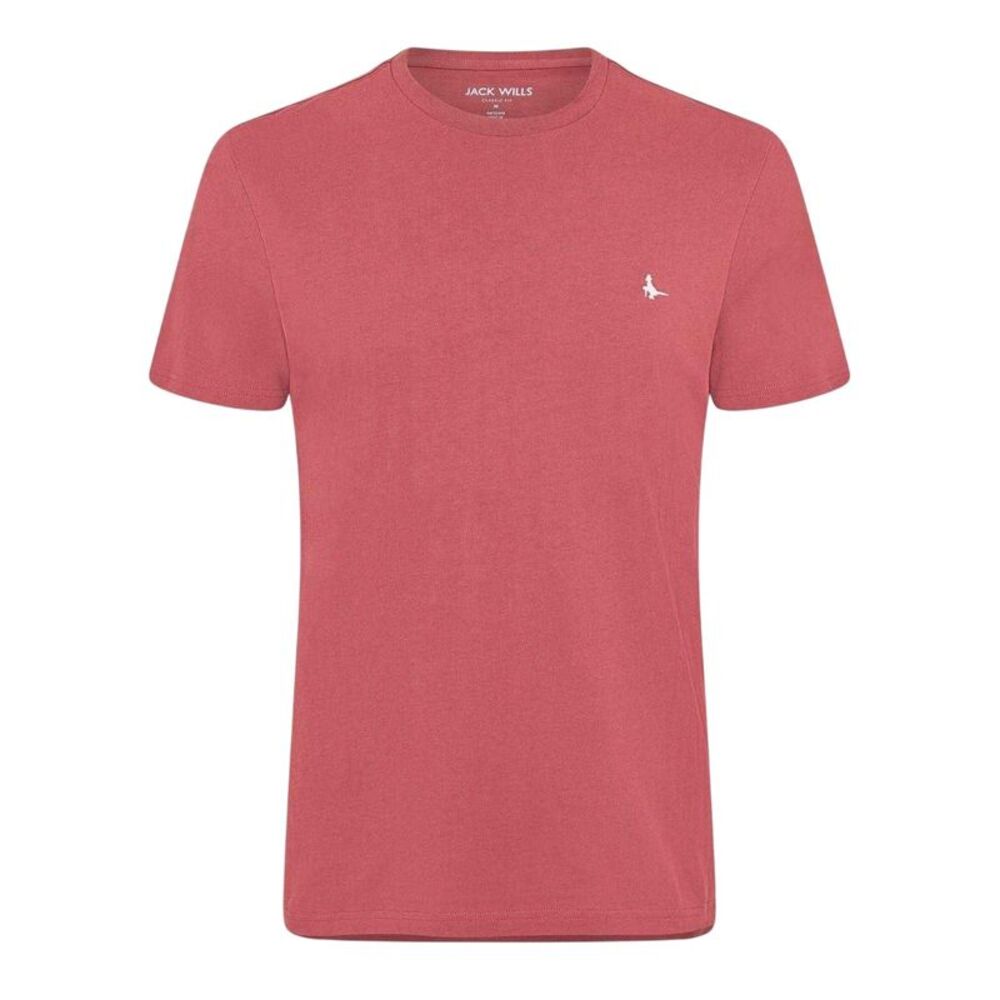 Jack Wills Mens Sandleford Logo T-Shirt / Rosewood